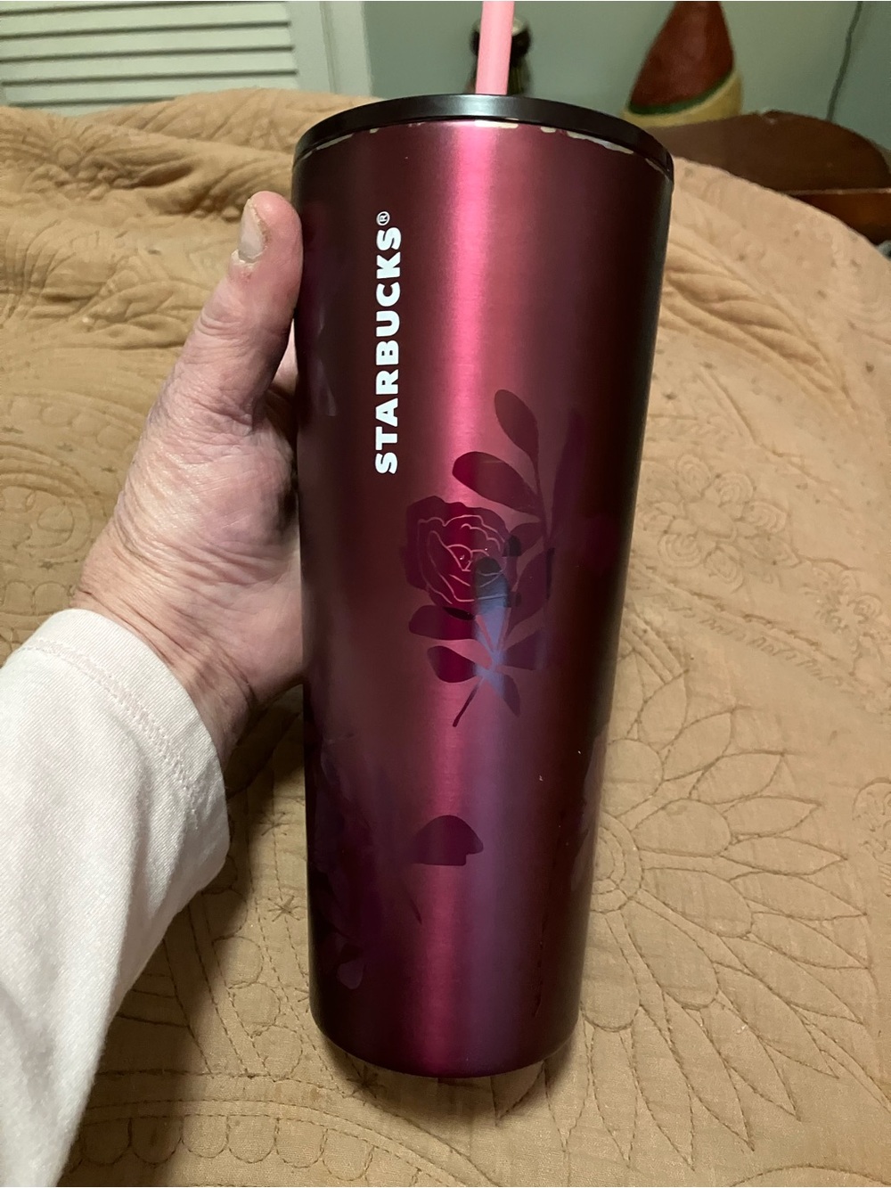 Starbucks Plum Rose Stainless Steel Tumbler